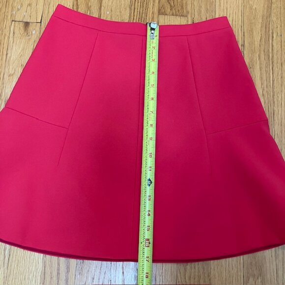 J Crew Factory Red mini A line skirt size 0 - Picture 6 of 6
